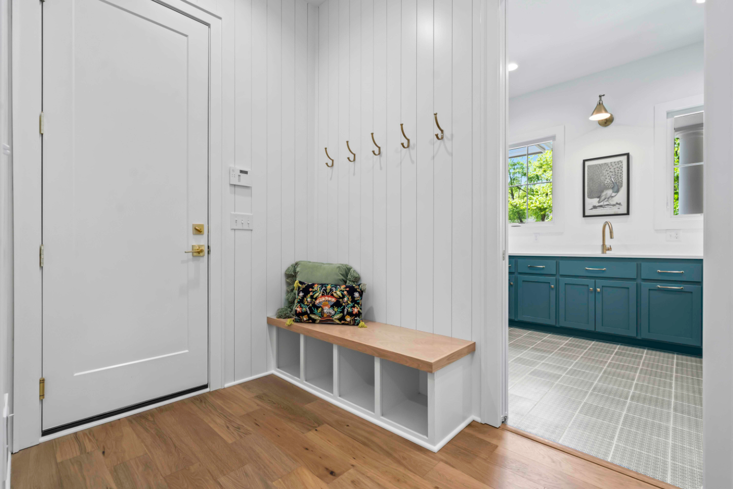 Mudroom off the laundry room